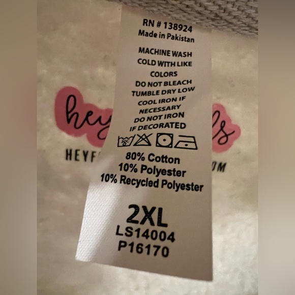 Gray Sweatshirt with Pink and Green Clovers. - Picture 7 of 11